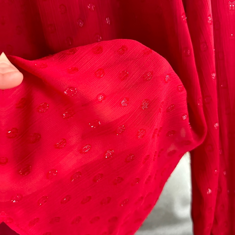 Jaclyn Smith Cute Red Blouse - Picture 6 of 8